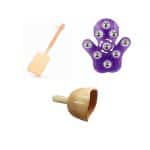 Copa sueca, manopla masajes y esponja
