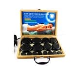 Maleta con piedras de basalto