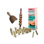 Copa sueca mediana + Rodillo bolón + Cuerda masajeador + Crema reductora weightless + Té