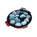 Olla tipo calentador + Piedras de jade rusticas