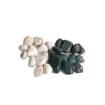 10 unidades de jade rustica y piedras de mármol
