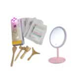 Radio frecuencia con luz led + espejo led + mascarillas +set maderoterapia